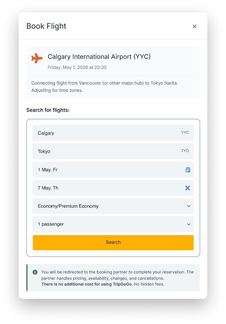 Flight booking